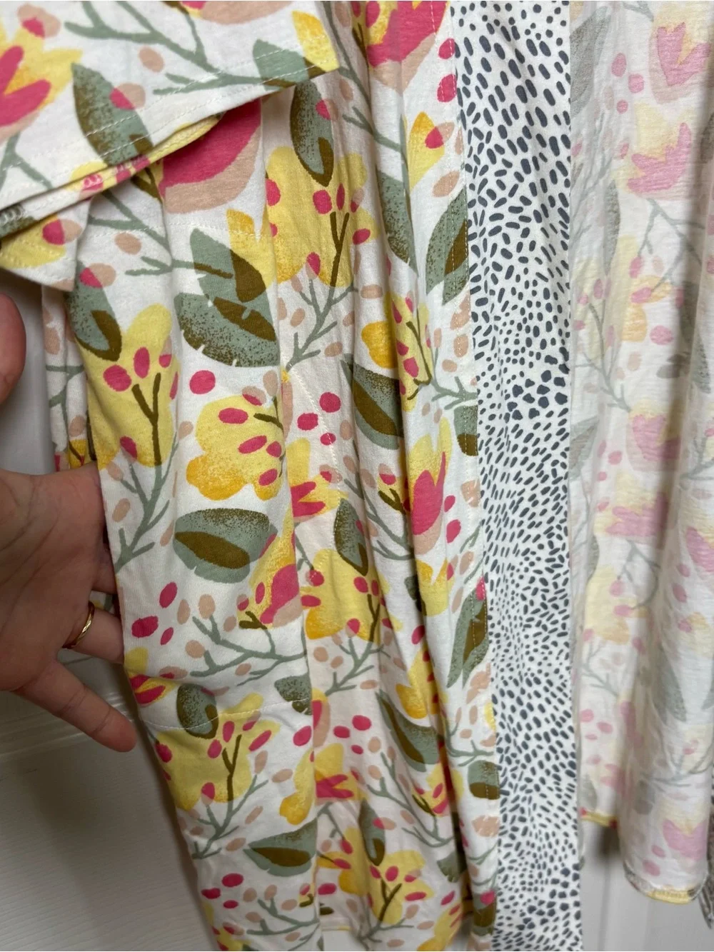 Pact Organic Staycation Robe Kimono Small Pajama Lounge Pockets Granola Minimal